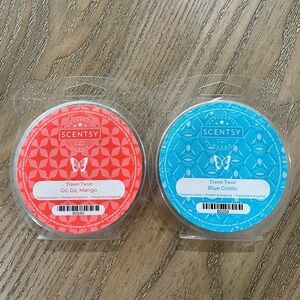 Scentsy Blue Grotto and Go, Go, Mango Travel Twists
